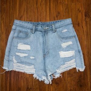 Distressed shorts